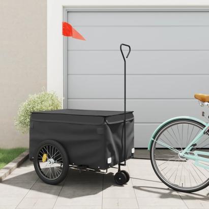 Remorcă pentru biciclete, negru, 45 kg, fier GartenMobel Dekor