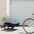 Remorcă pentru biciclete, negru și albastru, 30 kg, fier GartenMobel Dekor