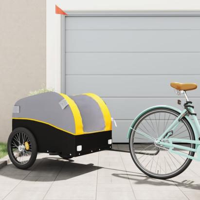 Remorcă pentru biciclete, negru și galben, 45 kg, fier GartenMobel Dekor
