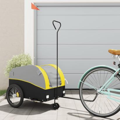 Remorcă pentru biciclete, negru și galben, 45 kg, fier GartenMobel Dekor