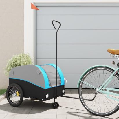 Remorcă pentru biciclete, negru și albastru, 45 kg, fier GartenMobel Dekor
