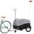 Remorcă pentru biciclete, negru și gri, 45 kg, fier GartenMobel Dekor