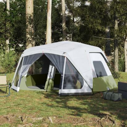 Cort de camping cu LED, verde deschis, 443x437x229 cm GartenMobel Dekor