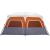 Cort de camping cu LED gri deschis și portocaliu 443x437x229 cm GartenMobel Dekor