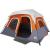 Cort de camping cu LED gri deschis și portocaliu 344x282x212 cm GartenMobel Dekor