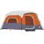 Cort de camping cu LED gri deschis și portocaliu 441x288x217 cm GartenMobel Dekor