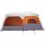 Cort de camping cu LED gri deschis și portocaliu 441x288x217 cm GartenMobel Dekor