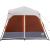 Cort de camping cu LED gri deschis și portocaliu 441x288x217 cm GartenMobel Dekor