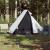 Cort camping, 2 persoane, alb, țesătură opacă, impermeabil GartenMobel Dekor