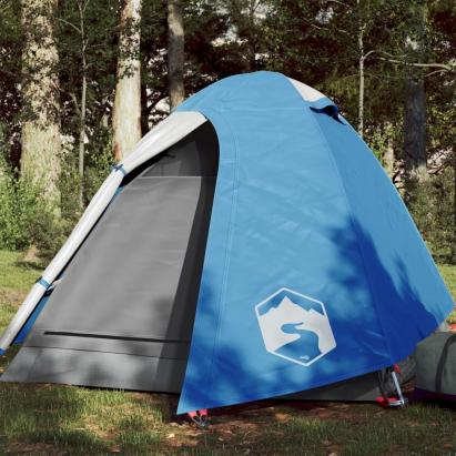 Cort camping 2 pers., albastru, impermeabil, configurare rapidă GartenMobel Dekor