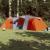 Cort camping 12 persoane, gri/oranj, țesătură opacă impermeabil GartenMobel Dekor