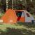 Cort camping 6 persoane gri/portocaliu 466x342x200cm tafta 185T GartenMobel Dekor