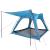 Cort de camping 4 persoane albastru, 240x221x160 cm, tafta 185T GartenMobel Dekor