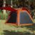 Cort camping 4 persoane gri/portocaliu 240x221x160cm tafta 185T GartenMobel Dekor