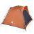 Cort camping 4 persoane gri/portocaliu 240x221x160cm tafta 185T GartenMobel Dekor