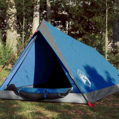 Cort camping 2 pers., albastru, impermeabil, configurare rapidă GartenMobel Dekor