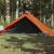 Cort camping 1 persoane gri/portocaliu 255x153x130cm tafta 185T GartenMobel Dekor