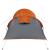 Cort de camping 3 pers., gri/oranj, impermeabil, setare rapidă GartenMobel Dekor