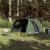 Cort de camping 4 persoane, verde, 420x260x153 cm, tafta 185T GartenMobel Dekor