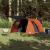 Cort camping 4 persoane gri/portocaliu 420x260x153cm tafta 185T GartenMobel Dekor