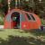 Cort camping, 4 persoane, gri/oranj, țesătură opacă impermeabil GartenMobel Dekor