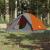 Cort camping, 6 persoane, gri/oranj, țesătură opacă impermeabil GartenMobel Dekor