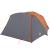 Cort camping 6 persoane gri/portocaliu 412x370x190cm tafta 190T GartenMobel Dekor