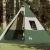 Cort de camping, 7 persoane, verde, țesătură opacă, impermeabil GartenMobel Dekor
