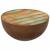 Măsuță cafea, formă de bol, bază din oțel, lemn masiv reciclat  GartenMobel Dekor