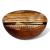 Măsuță cafea, formă de bol, bază din oțel, lemn masiv reciclat  GartenMobel Dekor