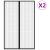 Perdea de ușă anti-insecte cu magnet, 2 buc., negru, 220x130 cm GartenMobel Dekor