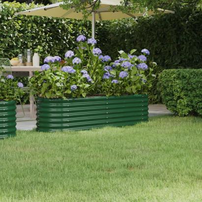 Strat înălțat grădină 152x40x36 cm oțel vopsit electrostatic GartenMobel Dekor