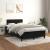Pat box spring cu saltea, negru, 120x190 cm, catifea GartenMobel Dekor