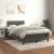 Pat box spring cu saltea, gri închis, 120x190 cm, catifea GartenMobel Dekor