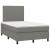 Pat box spring cu saltea, gri închis, 120x190 cm, textil GartenMobel Dekor