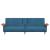 Canapea extensibilă cu suporturi de pahare, albastru, catifea GartenMobel Dekor