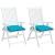 Perne de scaun, 2 buc., turcoaz, 50x50x7 cm, textil oxford GartenMobel Dekor