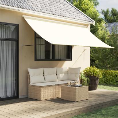 Copertină retractabilă, crem, 300x150 cm, țesătură și oțel GartenMobel Dekor