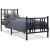 Cadru pat metalic cu tăblii de cap/picioare, negru, 75x190 cm GartenMobel Dekor