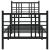 Cadru pat metalic cu tăblii de cap/picioare, negru, 75x190 cm GartenMobel Dekor