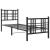 Cadru pat metalic cu tăblii de cap/picioare, negru, 75x190 cm GartenMobel Dekor
