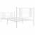 Cadru de pat metalic cu tăblie de cap/picioare, alb, 107x203 cm GartenMobel Dekor