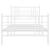 Cadru de pat metalic cu tăblie de cap/picioare, alb, 107x203 cm GartenMobel Dekor