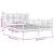 Cadru de pat metalic cu tăblie de cap/picioare, alb, 140x190 cm GartenMobel Dekor