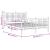 Cadru de pat metalic cu tăblie, alb, 140x200 cm GartenMobel Dekor