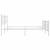 Cadru de pat metalic cu tăblie de cap/picioare, alb, 183x213 cm GartenMobel Dekor