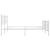 Cadru de pat metalic cu tăblie de cap/picioare, alb, 193x203 cm GartenMobel Dekor