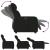 Fotoliu rabatabil electric, negru, material textil GartenMobel Dekor