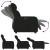 Fotoliu rabatabil electric, negru, material textil GartenMobel Dekor
