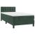 Pat box spring cu saltea, verde închis, 100x200 cm, catifea GartenMobel Dekor